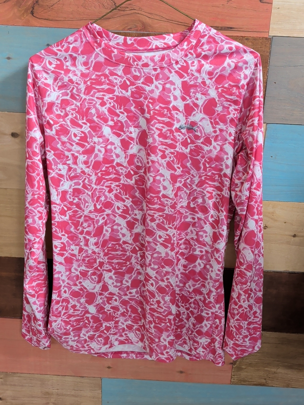 Women's Pink & White Long Sleeve Performance Tee by Columbia